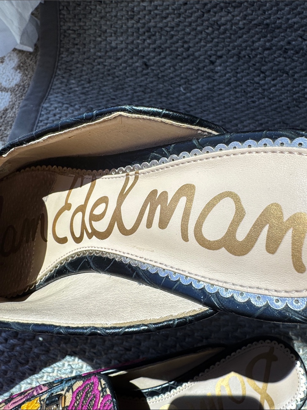 Sam Edelman Linnie Embroidered Floral and Lace Slip-On Mules EUC Sz 9 Multicolor - Picture 8 of 16